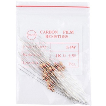 Resistor 1K Ohm 1/4 Watt PTH - 20 pack Thick Leads SPARKFUN