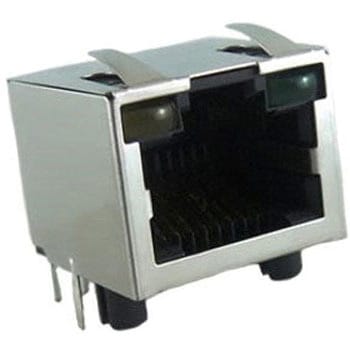 RJ45 モジュラーコネクタ メス RJ45コネクタ PCBマウント 1袋 5個入 AMPHENOL