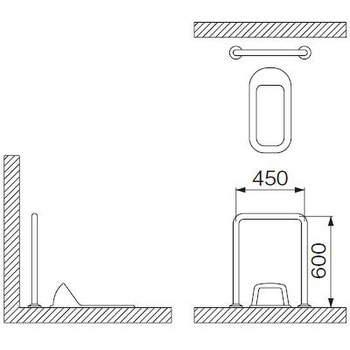 和風トイレ手摺 ミヤコ