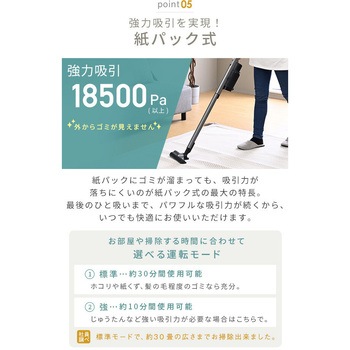 コードレス 掃除機 紙パック クリーナー 立てかけ スタンド セット パワーブラシ 充電式 超軽量 YAMAZEN(山善)