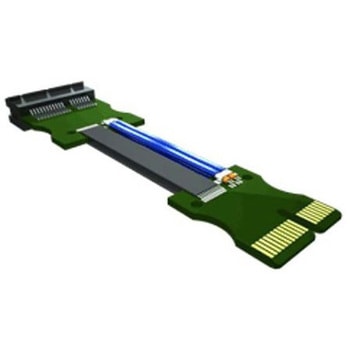 ジャンパ メス to オス ストレート 青 グレー ジャンパケーブルアセンブリ 64極 4列 1mmピッチ SAMTEC