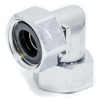 フレキ用エルボ両ナット付(小曲) ミヤコ