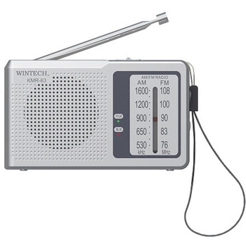 AM/FMポータブルラジオ(横型) WINTECH(ウィンテック/廣華物産)
