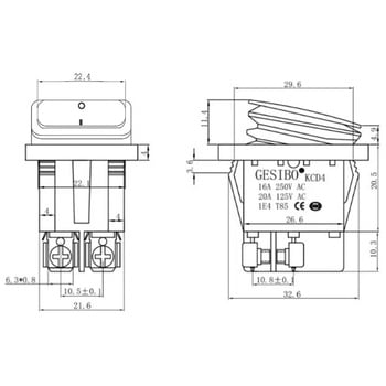 防水スイッチ2P マリンテック