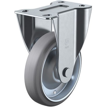 グレーゴムキャスター PMシリーズ 固定 ユーエイキャスター