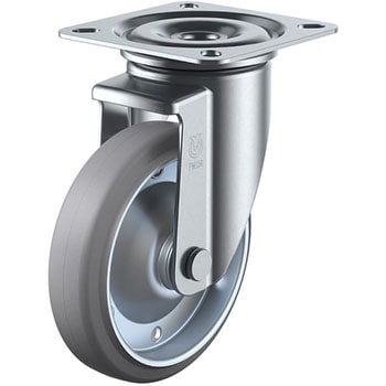 グレーゴムキャスター PMシリーズ 自在式 ユーエイキャスター