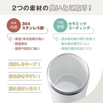 セラミックタンブラー バニラ 万方商事