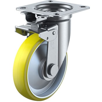 JK型 自在車(導電ウレタン・ダブルベアリング)旋回固定式 ユーエイキャスター