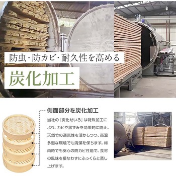 炭化中華せいろ 21cm 5点セット - 万方商事