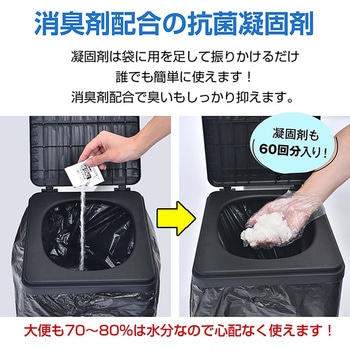 簡易トイレ用 凝固剤セット 60回分 万方商事