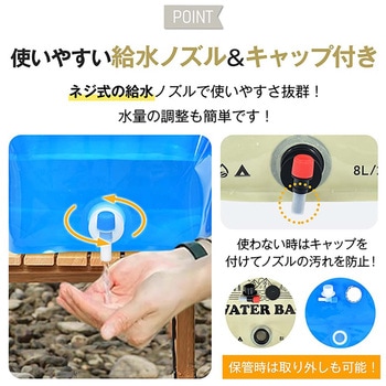 ウォーターバッグ 10L ブルー 万方商事