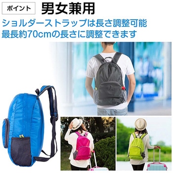 折りたたみ式バックパック ブラック - 万方商事