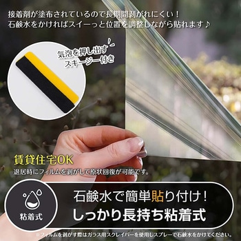 ガラスフィルム2枚セット 防犯飛散防止 ブラック 万方商事