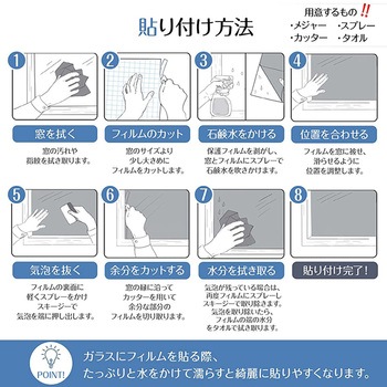 ガラスフィルム2枚セット 防犯飛散防止 ブラック 万方商事