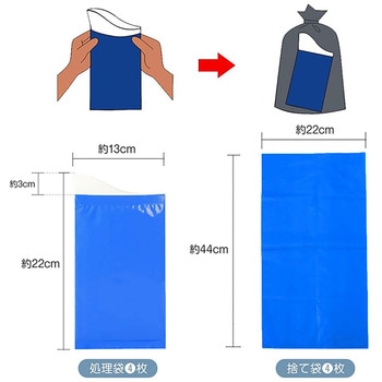 携帯用トイレ 4回分 子供・大人 男女兼用 万方商事