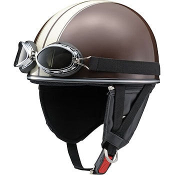 バイクヘルメット 半帽 Y-555 クラシック ゴーグル付 ワイズギア ...