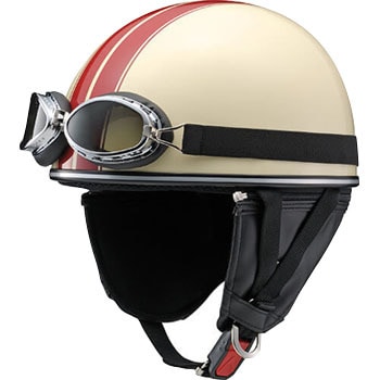 Q7CMRKY05F35 バイクヘルメット 半帽 Y-555 クラシック ゴーグル付 1個 