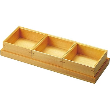 木和美・長角三ツ切セット(蓋なし) 用美(ヤマコー)