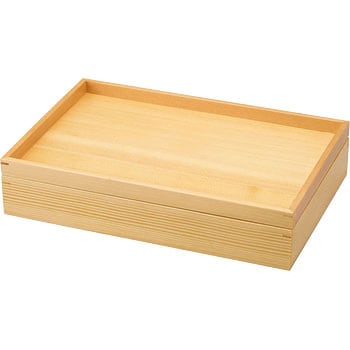 10341 白木料理箱 二段トレイタイプ 1個 ヤマコー(用美) 【通販
