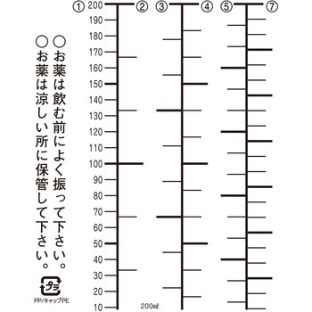 NK投薬瓶(プリント目盛り) 金鵄製作所