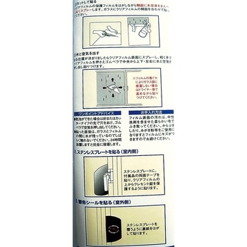 WF-200 窓ガラス防犯フィルム ガラス破り防止3点セット 1セット WAKI 【通販モノタロウ】