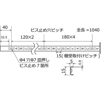 ステンレス棚支柱 WAKI