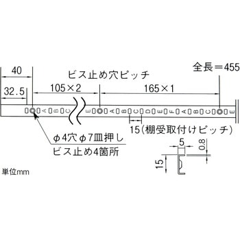 ステンレス棚支柱 WAKI