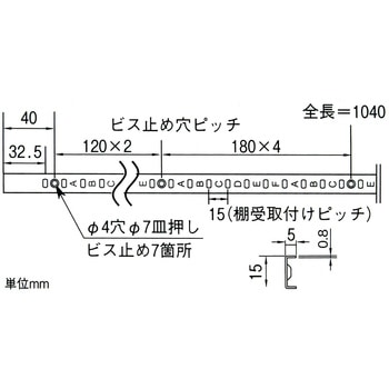 ステンレス棚支柱 WAKI