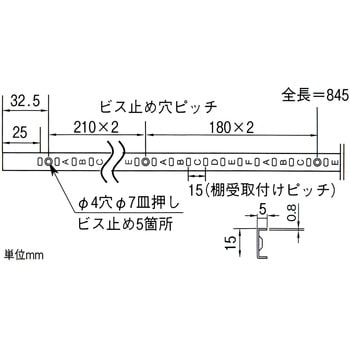 ステンレス棚支柱 WAKI