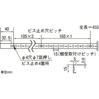 ステンレス棚支柱 WAKI