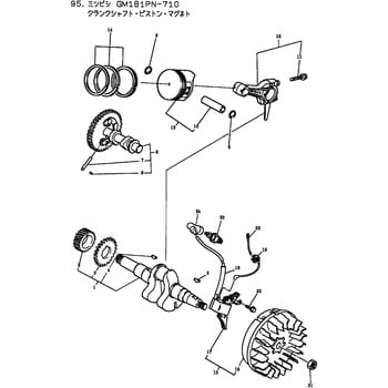 595539 MP8010E-5M332054 クランクシャフト，ピストン，マグネト部品