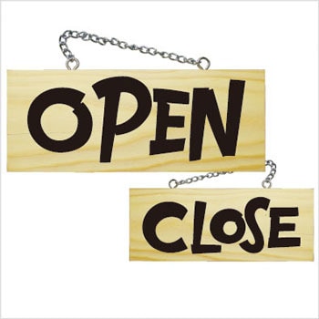 E木製サイン イタリアン OPEN/CLOSE P・O・Pプロダクツ