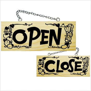 E木製サイン イタリアン OPEN/CLOSE P・O・Pプロダクツ