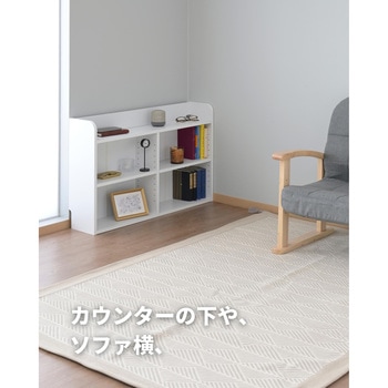 ベッドのヘッドボードにもなるスリムラック YAMAZEN(山善)