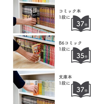CMCR-9060(ACR)×2 本棚 コミック収納ラック 4段 YAMAZEN(山善