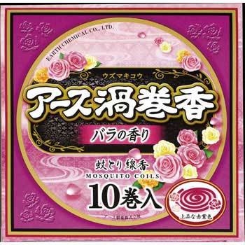 アース 渦巻香 バラの香り 1個(10巻) アース製薬 【通販モノタロウ】