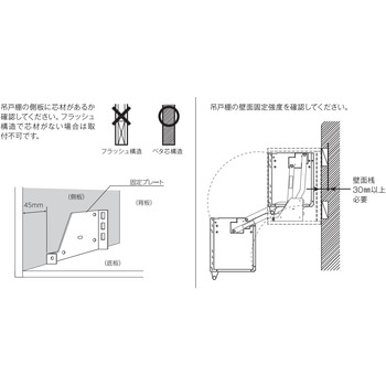 スイングダウンウォール 標準タイプ(吊り戸棚用昇降棚) オークス