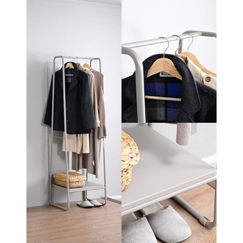 ハンガーラック 棚付き YAMAZEN(山善)