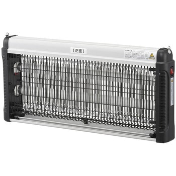 電撃殺虫器 屋内用 吊り下げ設置可 誘虫灯FL15BL×2 高電圧駆除 オーム電機