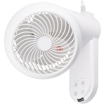 360°サーキュレーター 12畳 壁掛け卓上両用 リモコン付 首振り オーム電機