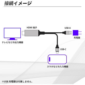 USB TYPE-C/HDMI変換ケーブル SEIWA(セイワ)