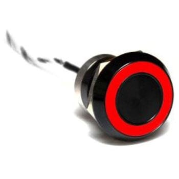 タッチスイッチ 静電容量型 ラッチ NC IP68 陽極酸化処理 黒 1箱 60個入 BULGIN