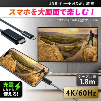 USB TYPE-C/HDMI変換ケーブル SEIWA(セイワ)