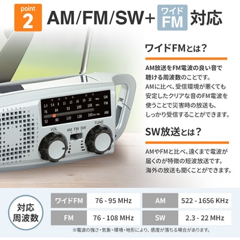 カラビナ付き多機能FM/AMラジオ SEIWA(セイワ)
