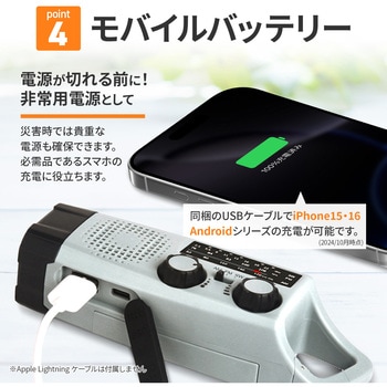 カラビナ付き多機能FM/AMラジオ SEIWA(セイワ)