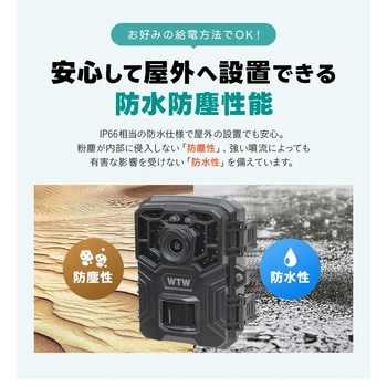 防犯カメラ 手のひらサイズ 6400万画静止画・200万画素動画 小型 トレイルカメラ 塚本無線