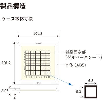 ゲルベース4インチ フラットタイプ エクシール