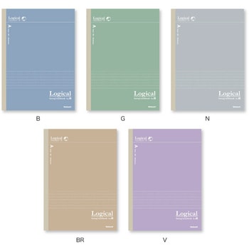 FSC-MX ロジカルノート B5 アースカラー A罫 5P ナカバヤシ