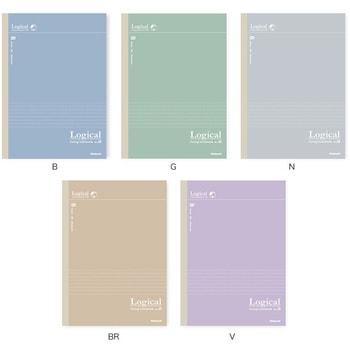 FSC-MX ロジカルノート B5 アースカラー B罫 5P ナカバヤシ