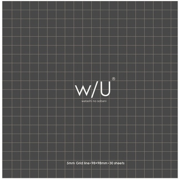 WU/ノート付箋 スクエア/スモーキーブラック ナカバヤシ